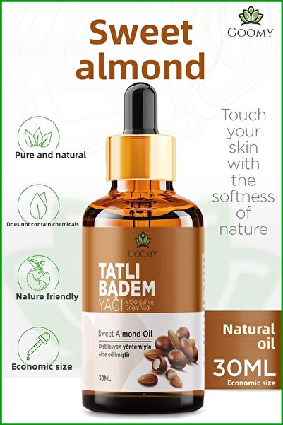 GOOMY Sweet Almond Oil Cold Pressed 100% Natural Herbal Fixed Oil Sweet Almon...