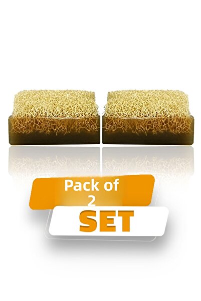 Aytan Home (قطعتان) صابون طين نقي 100% من ألياف اليقطين الطبيعية مع تأثير تفت...