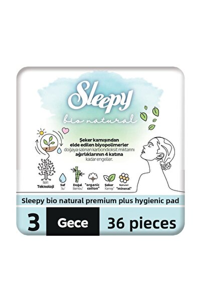 Sleepy بيو ناتشورال بريميوم بلس فوط صحية ليلية 36 قطعة