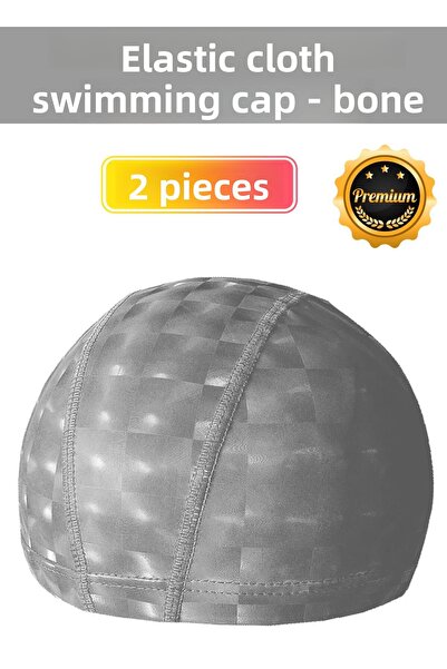 Carlburn Căciulă de înot impermeabilă și șapcă elastică din pânză - Set de 2 ...