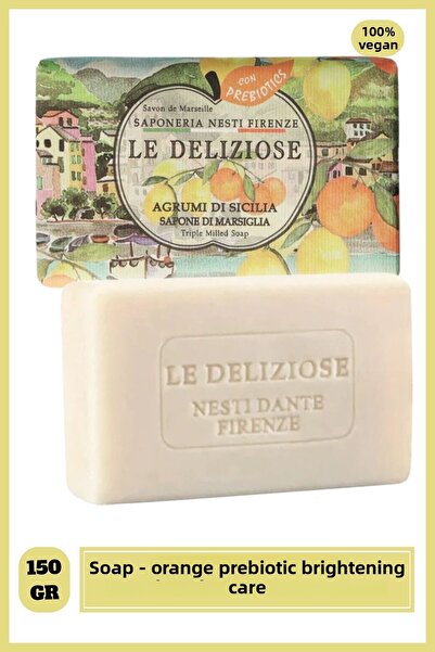 Nesti Dante لو ديليزيوز أجرومي دي صابون صلب صيني 150 جرام | بريبيوتيك، تفتيح ...