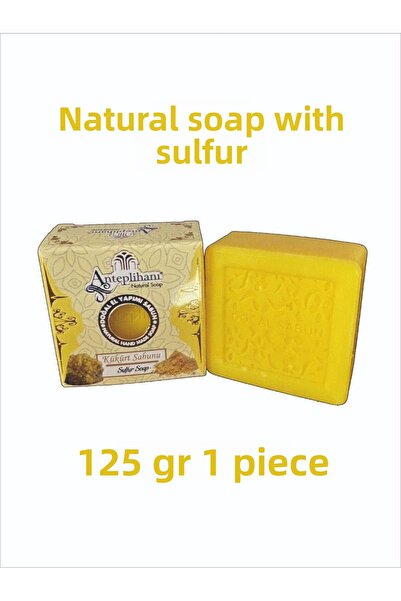 ANTEPLİHANI صابون الكبريت، كبريت، صابون طبيعي مصنوع يدويًا، صابون (1 قطعة 125...