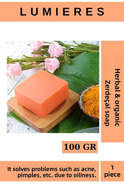 Lumieres سلسلة خاصة 100% صابون الكركم العضوي الطبيعي المعطر لليدين والوجه وال...