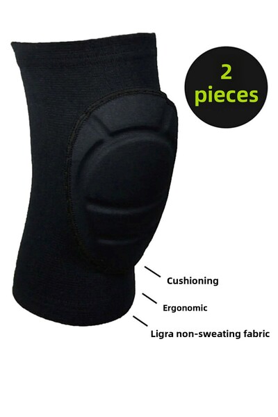 CKSpor وسادة ركبة للكرة الطائرة للجنسين مع دعم إسفنجي منقوش (مزدوج)