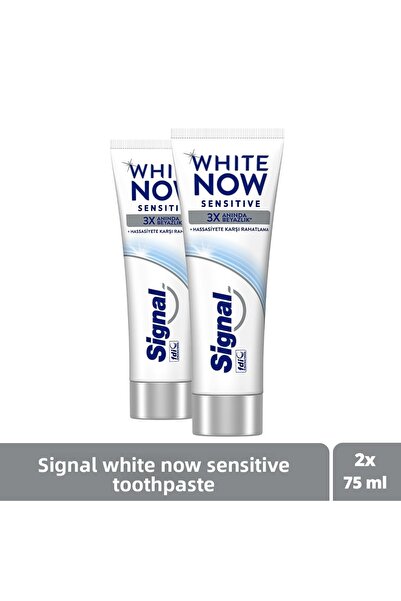 Signal معجون أسنان White Now Sensitive لتبييض الأسنان الحساسة 75 مل × 2