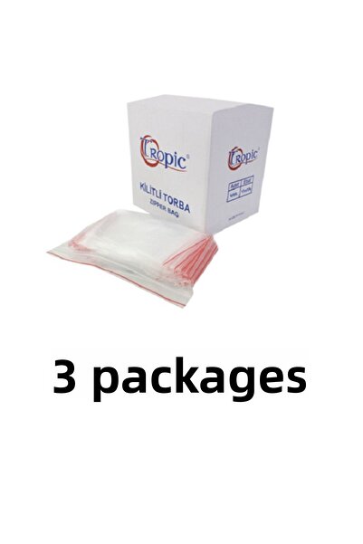 Tropic 3 عبوات من أكياس زيبلوك مقاس 13×16 – 600 قطعة