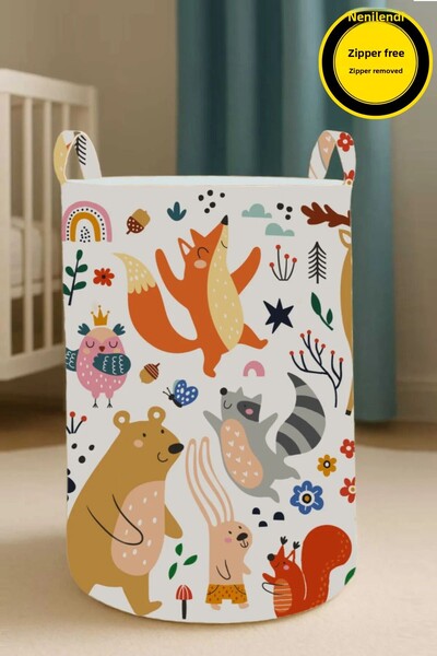 Paris Home سلة ألعاب، سلة غسيل، سلة لباد منظمة بسحاب وغير قابلة للانكماش