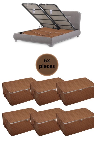 ADARYA HOME 6-частична ватирана торба за съхранение 60x40x22 (TABA)