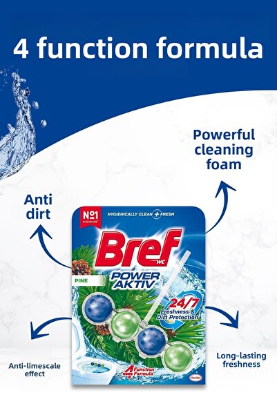 Bref Wc Power Aktiv Kati Toilet Block Pine 5X1 Single Package