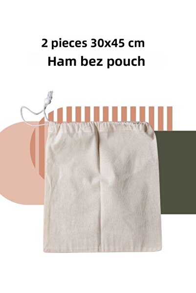 ALERSS 30x45 Cm Raw Cloth Pouch and Bag Organizer - 2 Pieces