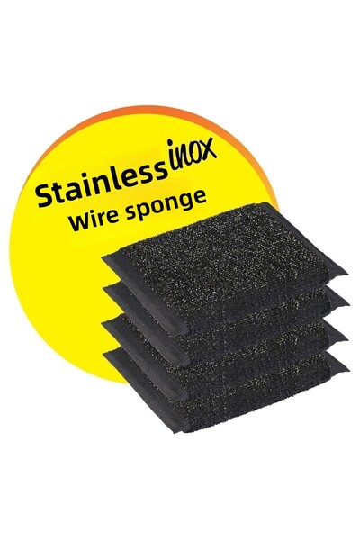 MyClean اسفنج سلك إينوكس 4 قطع Estiko11