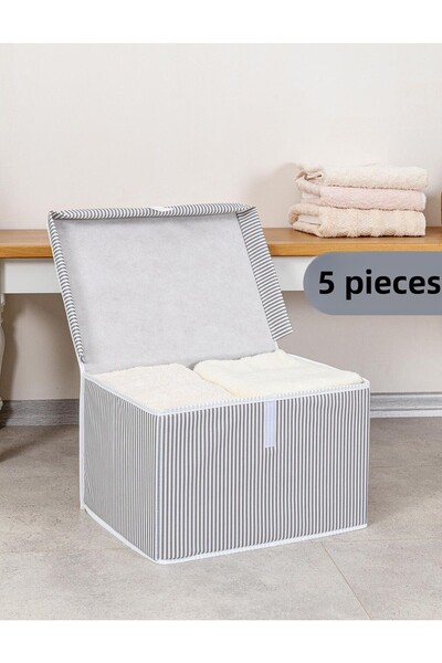 Pazar Kapısı Γκρι Mini Size 5 τεμαχίων Κουτί οργάνωσης πολλαπλών χρήσεων