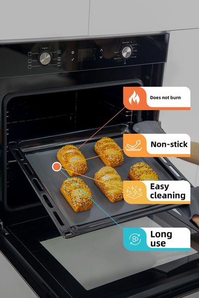 Silicorner Silicone Baking Mat 30X40 Fireproof Non-Stick Baking Tray Dough Mat Easy Cleaning Baking Paper
