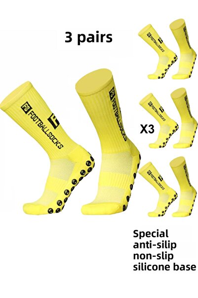 GAZELMANYA 3 Κάλτσες ποδοσφαίρου - Αντιολισθητικές, Σόλα από σιλικόνη, Πετσέτ...