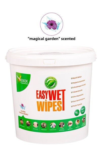 VEBOX إيزي مناديل مبللة دلو مناديل مبللة حديقة سحرية معطرة صديقة للبيئة 300 قطعة