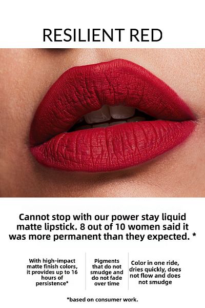 AVON Power Stay Likit Mat Ruj - Resilient Red