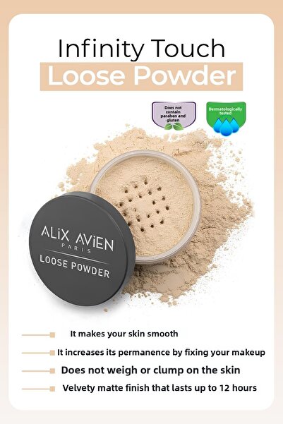Alix Avien 04 Desert Sand - مسحوق مسحوق حريري، نهاية ثابتة غير لامعة، مسحوق ف...