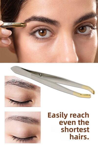 Aytan Home Professional Tweezers Set, (2 Pieces) (Feather Hair Removal Eyebrow Mustache Waxing Facial Skin Hair Removal Tweezers)
