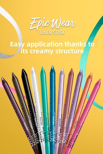NYX Professional Makeup قلم تحديد العيون من Epic Wear - أسود - أسود