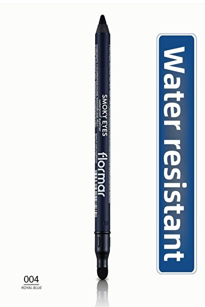 Flormar قلم تحديد العيون - محدد عيون سموكي آيز مقاوم للماء -004 أزرق ملكي -86...
