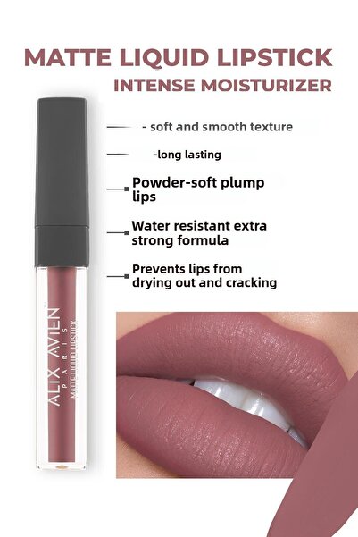 Alix Avien أحمر شفاه سائل مطفي من أليكس أفين 509 توتي
