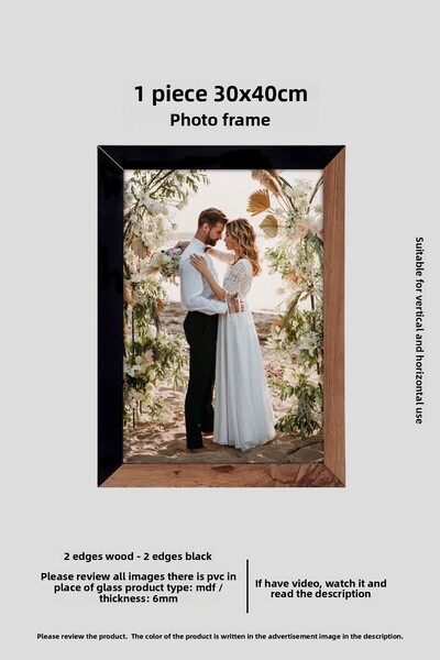 Bytwo 30x40 MDF A3 Cadru - Ramă Foto - Lemn Negru 2 Culori