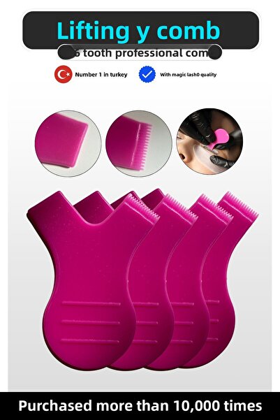 Magic Lash مشط Y 4 قطع - أداة رفع وتصفيح الرموش وتطبيقها