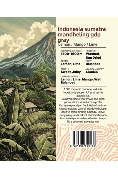 Mare Mosso Caffe ê Vendite Indonesia Sumatra Mandheling Gdp Gr1 Local Filter Coffee 250 Gr.