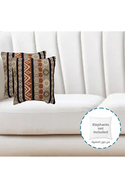 Donetella 2- Piece Modern 45x45 Throw Pillow Cover -,Decorative Covers for Cushions, Filling Not Included