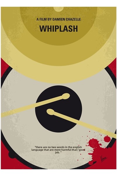 Universal No761- Whiplash Минималистичен филмов плакат, дървен декоративен пл...