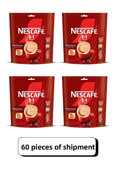 Nescafe 3 في 1 قهوة أصلية قابلة للذوبان 60 قطعة