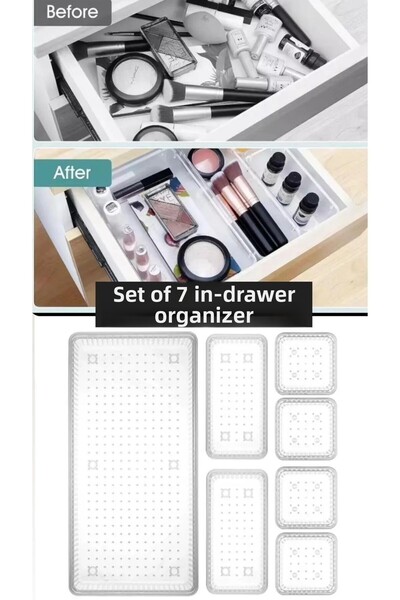 Bayev Διάφανο Bade 7 Piece Jewelry Organizer Box - Organizer μακιγιάζ και θήκ...