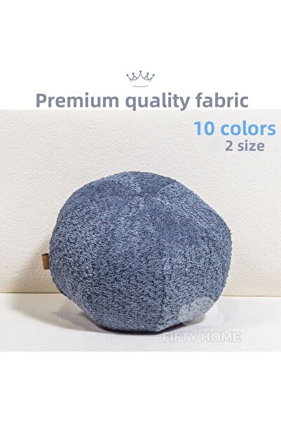 Fifty Home Pernă rotundă cu bile de calitate premium - Decor moale 10 culori ...