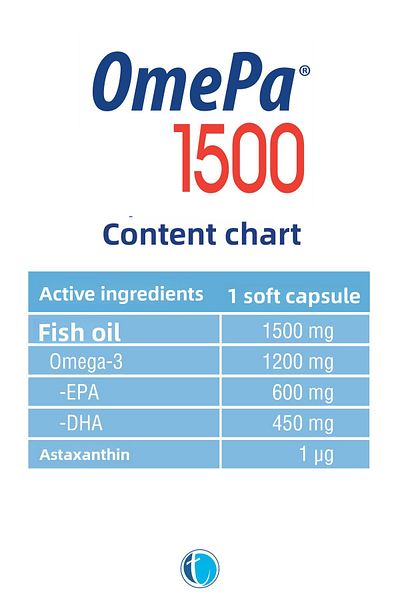 Omepa 1500 Omega 3 Fish Oil 30 Capsules