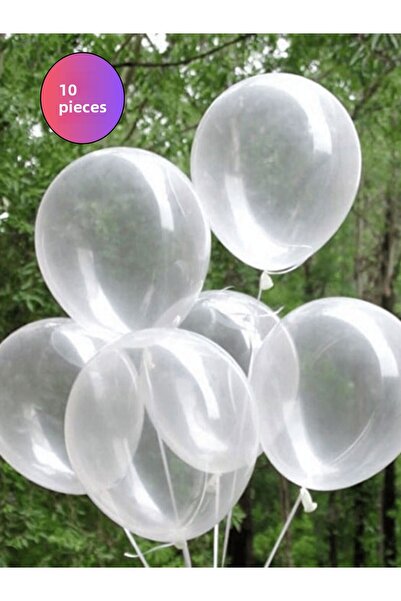 Mielibon مجموعة بالونات شفافة مقاس 11 بوصة مكونة من 10 قطع - زينة لحفلات أعيا...