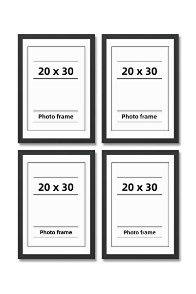 UON Picture Frame Black 20X30 Diploma Document Certificate Set of 4 Plain Model Photo Picture Frames