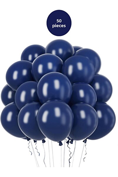 Bunloon Pastel Midnight Blue 50 Pieces Latex Balloon Set Birthday Party and O...