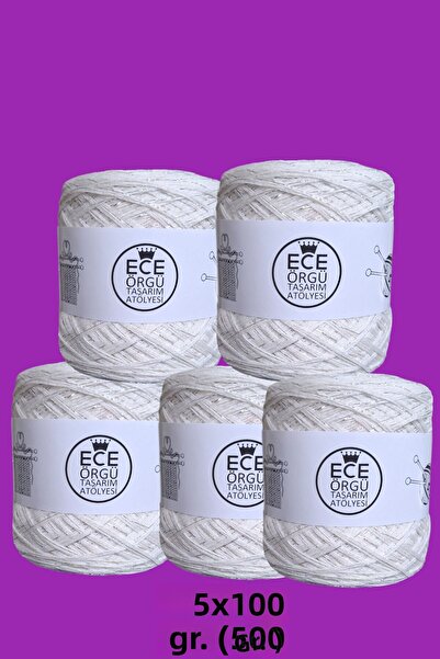 Ece Örgü Tasarım Atölyesi Κρεμ χρώμα, μεταξύ πολυστρωματικής μερσεριζέ βαμβακ...