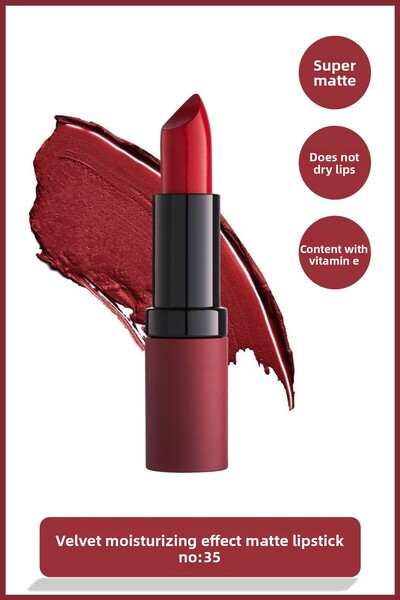 Golden Rose Velvet Matte Lipstick - 35 Bright Red Matte Lipstick - 8691190466350