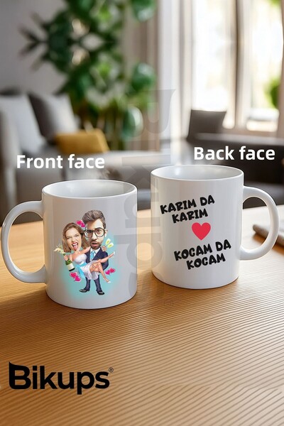 bikups Cartoon My Wife on My Wife Printed Mug Cup Special for Couples