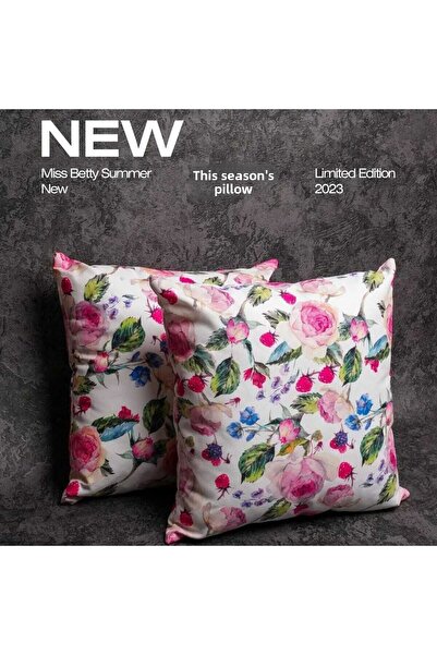 Miss Betty Set of 2 Square Throw Pillows