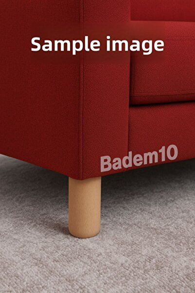Badem10 Picior cilindru din lemn natural boem 15 cm Aparat inclus Mobilier Fotoliu Canapea Masă de cafea Picior de masă