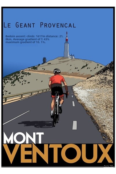 Universal Poster decorativ din lemn Ventoux Climbing Tableau