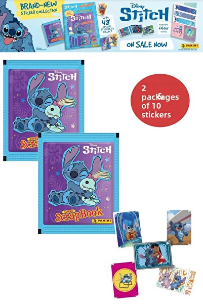 TOYFEST عبوتان من ملصقات Panini Stitch Super ScrapBook مكونة من 10 قطع