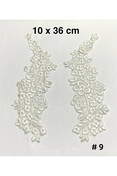 karantuhafiye Guipure Applique / 2-Piece Guipure Applique / White Color