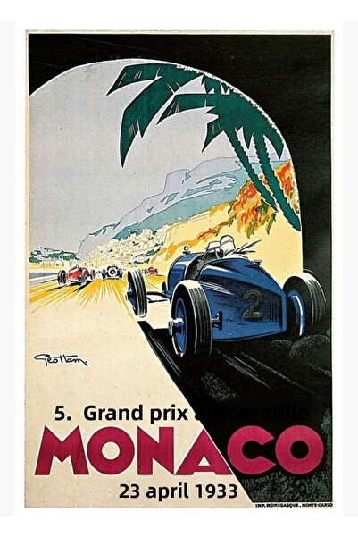 Universal Poster decorativ din lemn pentru Grand Prix de Monaco