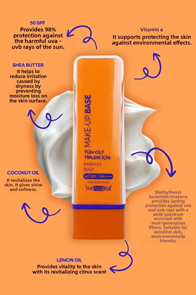 Mara قاعدة ماكياج تحت المكياج بمعامل حماية 50 SPF لجميع أنواع البشرة 50 مل