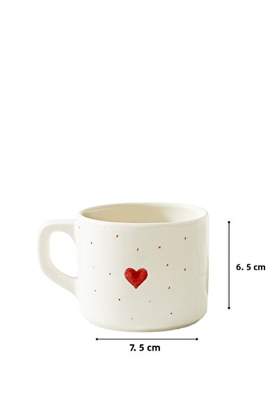HOMİNG Liora Heart Handmade Ceramic Mug 242148