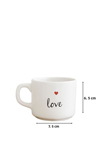 HOMİNG Rosso Love Handmade Ceramic Mug 242149