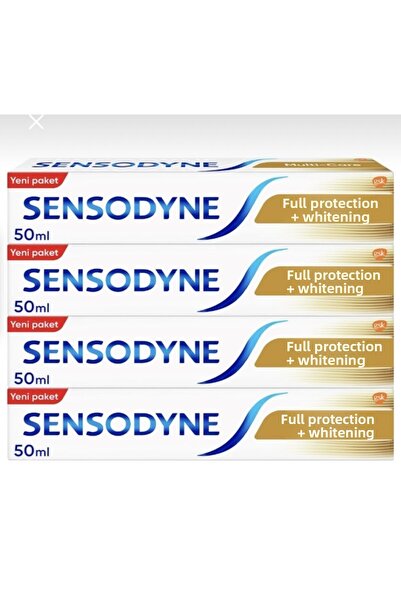 Sensodyne العناية الكاملة باللون الأبيض معجون أسنان 50 مل حماية كاملة للتبييض...